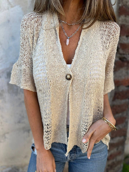 Slouchy Short Sleeve Cardigan