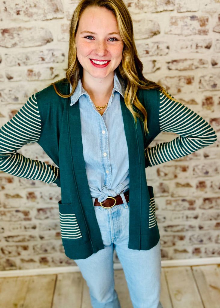 Emerald Cardigan Stripe