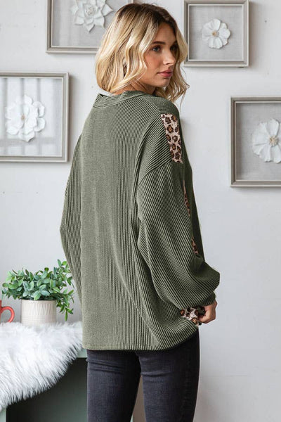 Olive Leopard Cardi