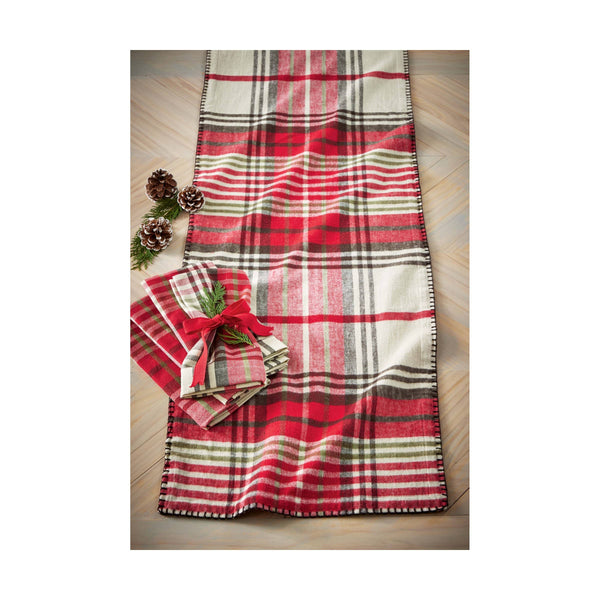 Red Plaid Table Runner