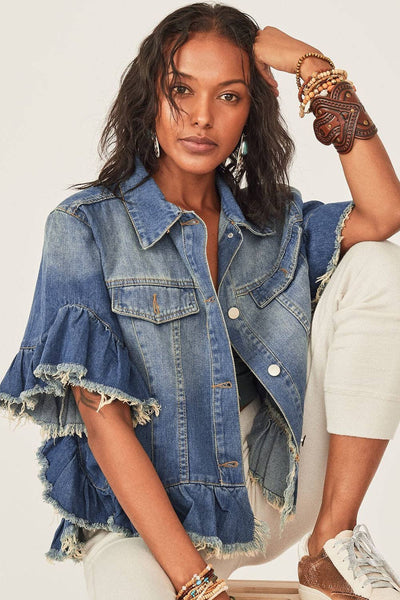 Short Sleeve Denim Jacket