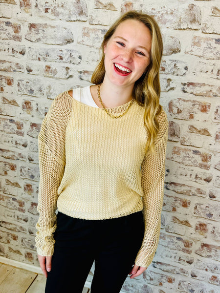 Loose Weave Knit Sweater