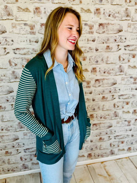 Emerald Cardigan Stripe