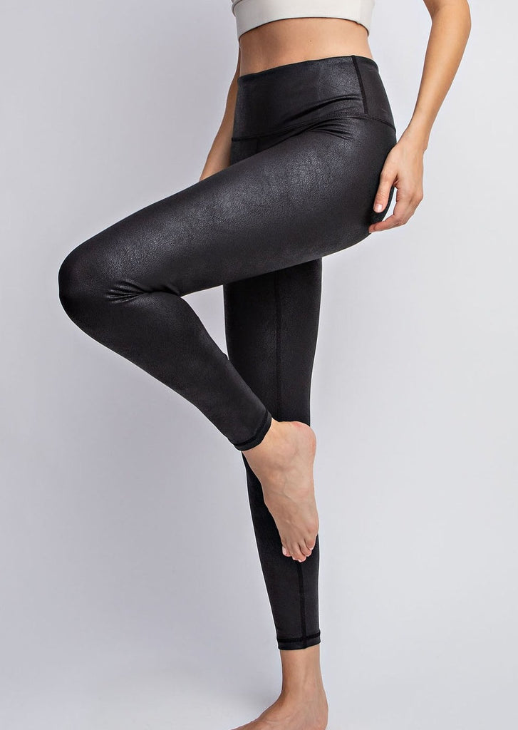Womens Ladies Wet Look Leather High Waist Shiny Leggings Stretch Pant  Trouser | eBay