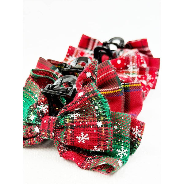Christmas Bow Claw Clip