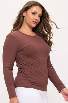 Ribbed Long Sleeve Plus Size