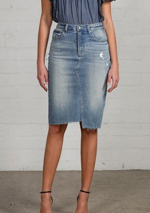 Derailed Denim Skirt