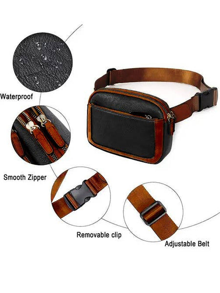 Black & Brown Mini Crossbody