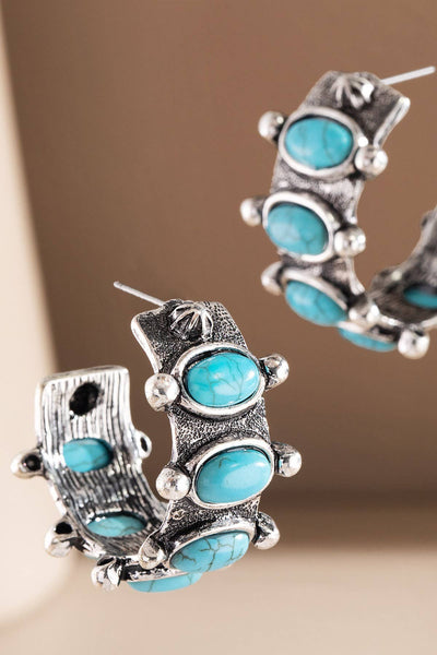 Turquoise Hoop Earrings