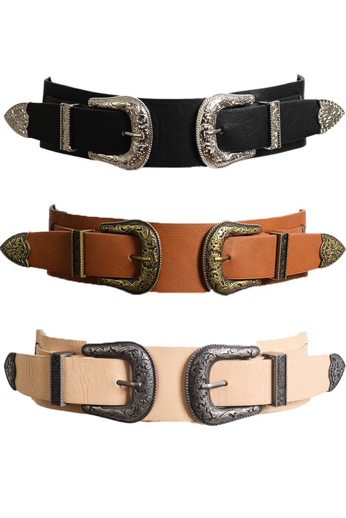 Double Buckle Stretch Belt