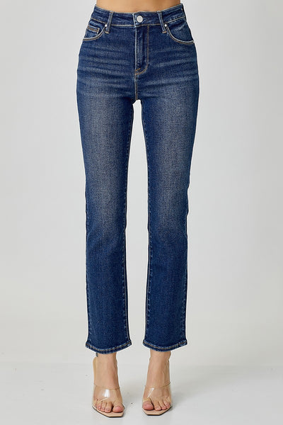 MID RISE ANKLE SLIM JEANS