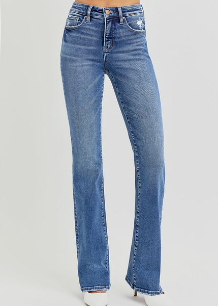 Hi Rise Straight Jeans