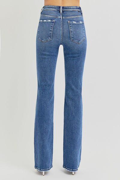 Hi Rise Straight Jeans