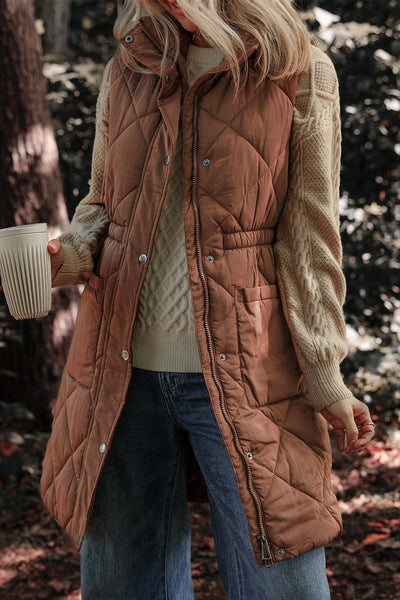 Coffee Quilted Vest