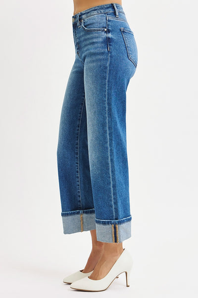 Mid Rise Cuffed Jean