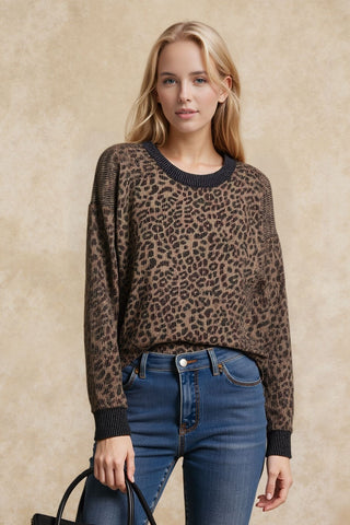 Crew Neck Leopard Top