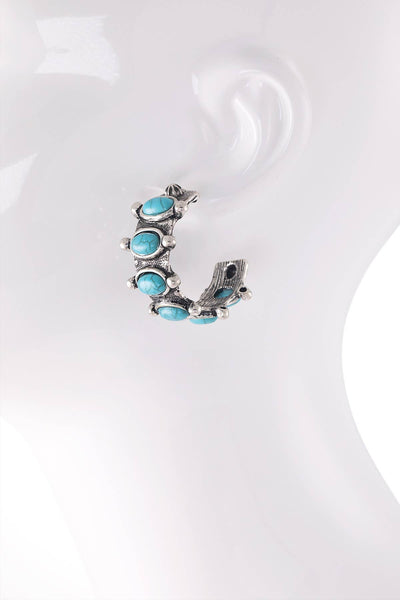 Turquoise Hoop Earrings