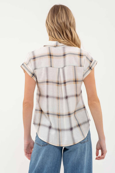 Plaid Short Sleeve Button Down