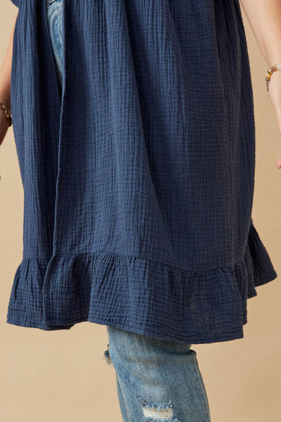 Washed Short Sleeve Kimono
