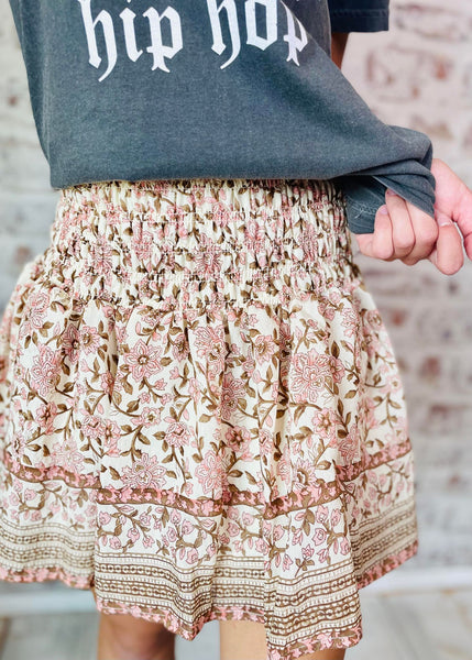 Floral Mini Skirt