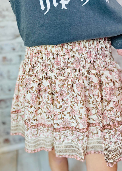 Floral Mini Skirt