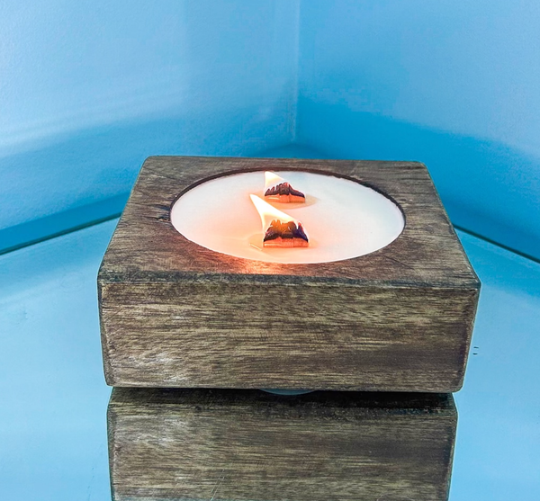 Wood Cheese Mold Candle: Vanilla Woods