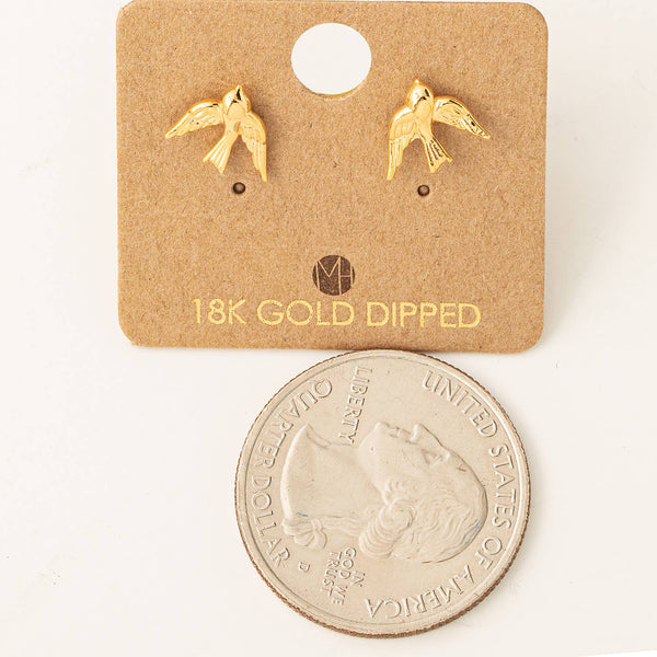 Mini Bird Stud Earrings