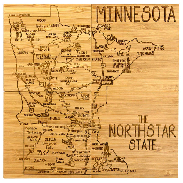 Minnesota Puzzle 4-Pc. Coaster Set with Case