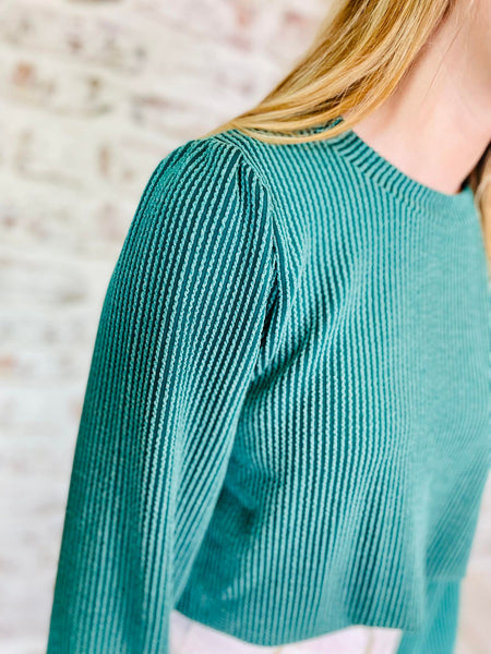 Round Neck Ribbed Solid Sweater