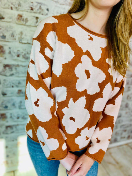 Floral Crewneck Sweater