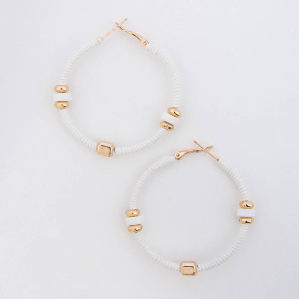Zephyr Corded Gold Hoop Earrings