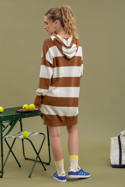 STRIPED MINI KNIT DRESS