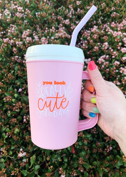 Retro Pink Mega Mug 22 Oz