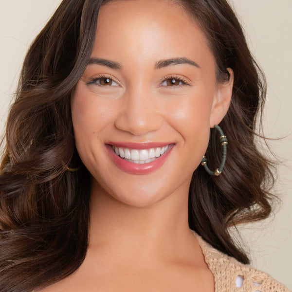 Zephyr Corded Gold Hoop Earrings
