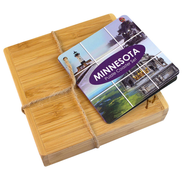 Minnesota Puzzle 4-Pc. Coaster Set with Case