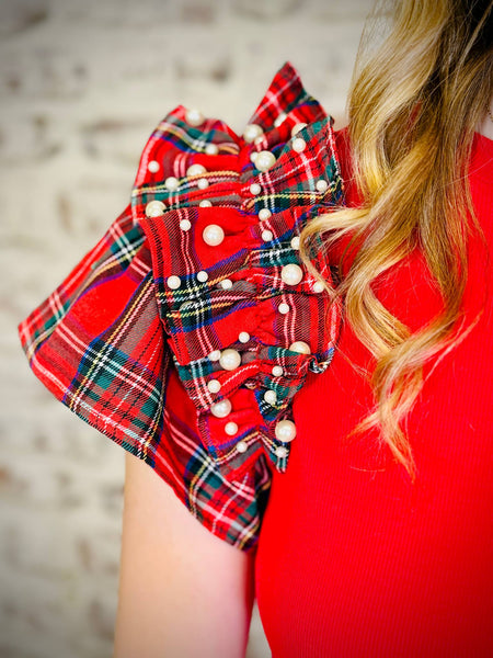 Red Holidazzle Pearl Top