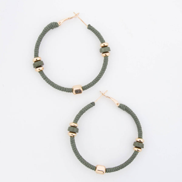 Zephyr Corded Gold Hoop Earrings