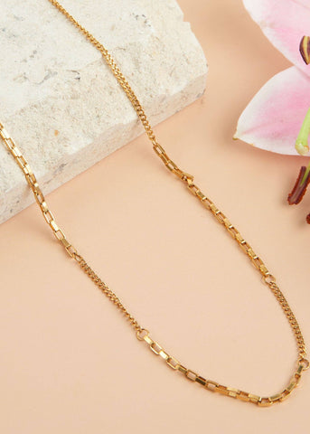 Narelle brand paper clip chain style necklace is a slightly chunky necklace comes in 18K gold or stainless steel plated 