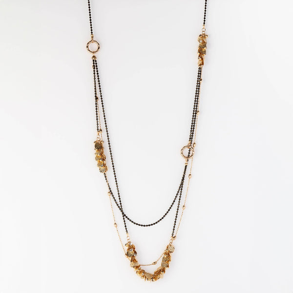 Tati Linked Disc 28" Multi-Strand Layered Necklace