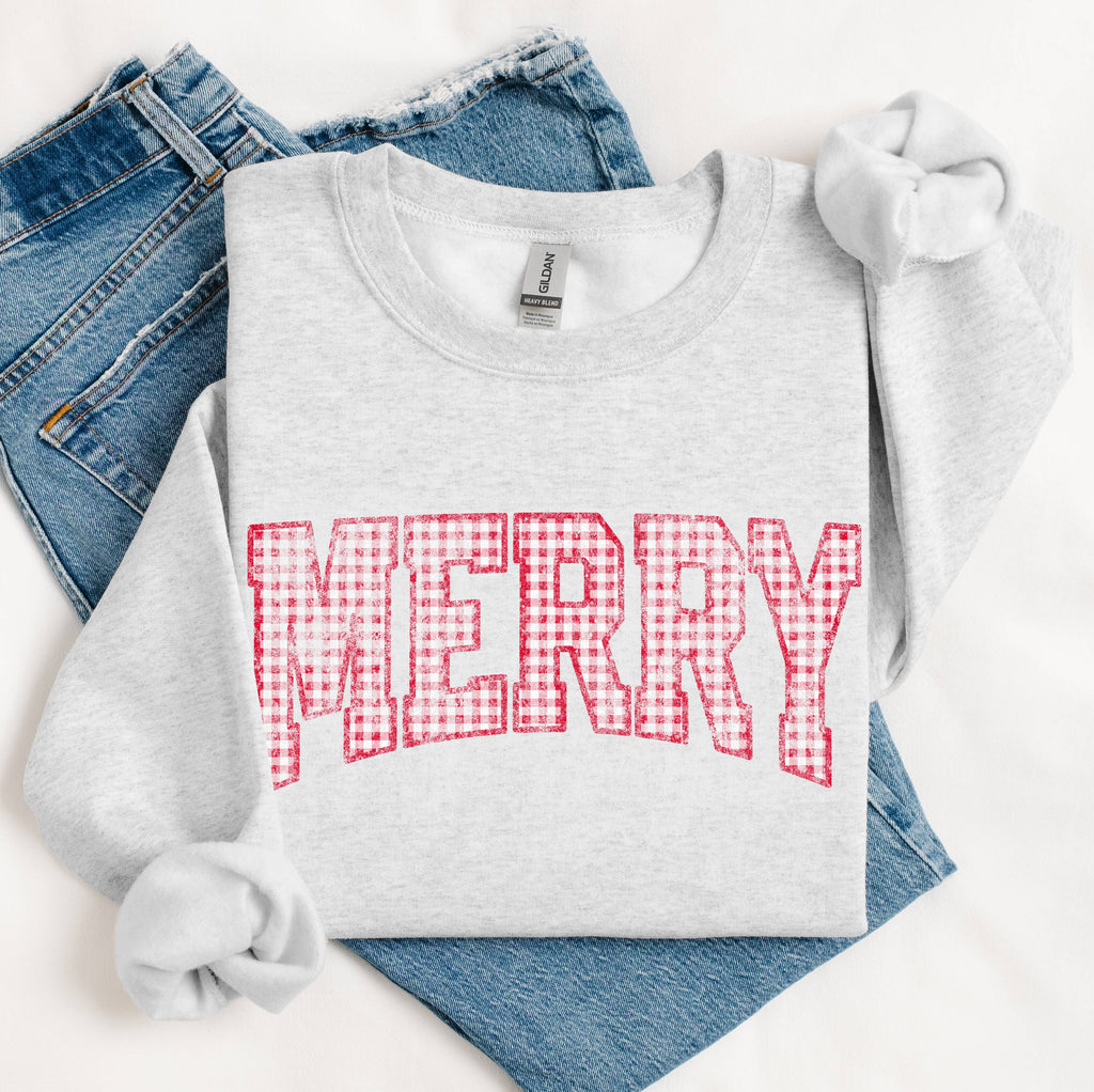 Merry Gingham Sweatshirt