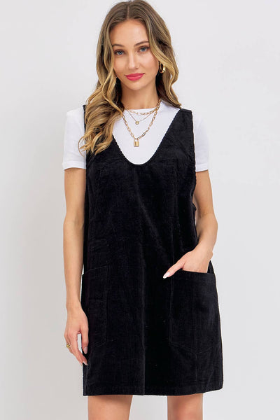 Overall Corduroy Dress