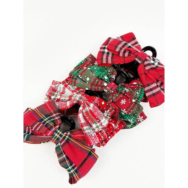 Christmas Bow Claw Clip