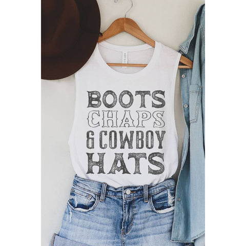 Boots, Chaps Graphic Tank Top