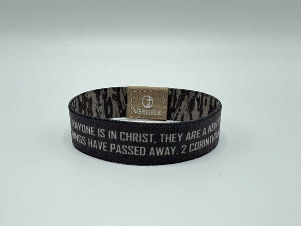 Versible® Wristbands - Tree Bark Camo / 2 Corinthians 5:17