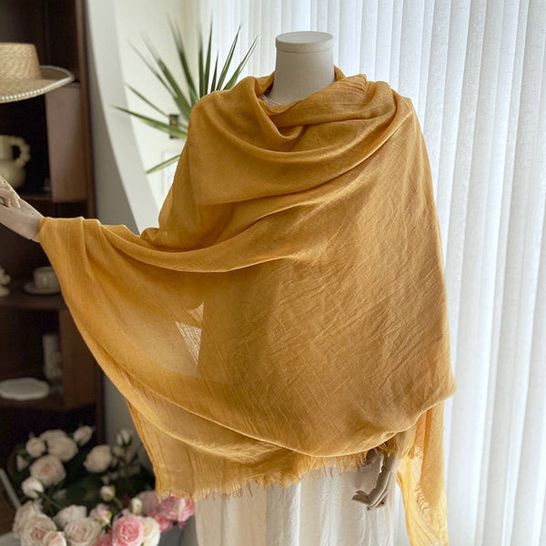 Solid Cotton Linen Scarf