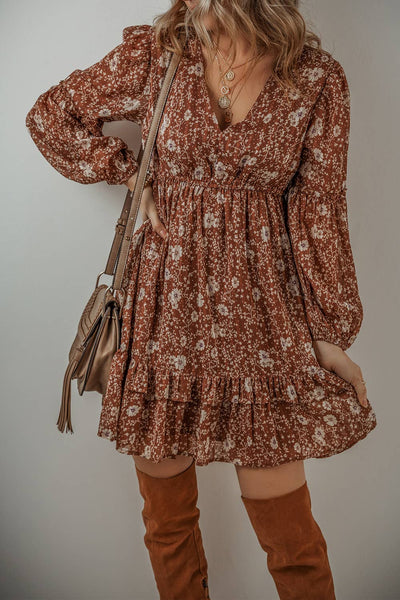 Boho Floral Mini Dress