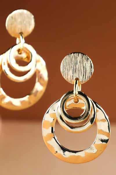 Multi Ring Dangle Earrings
