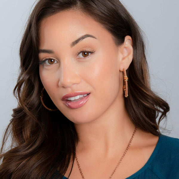 Zephyr Corded Gold Hoop Earrings