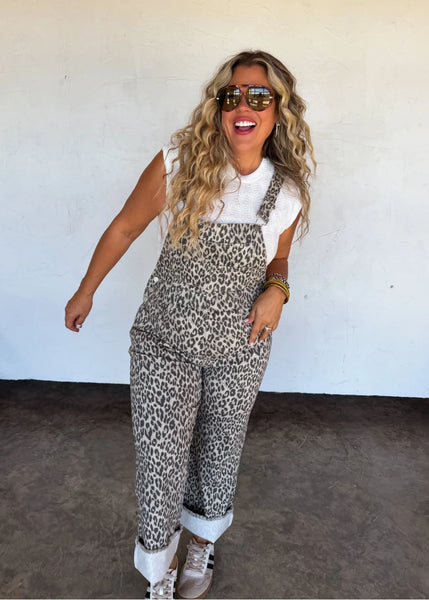 Lucy Leopard Overalls