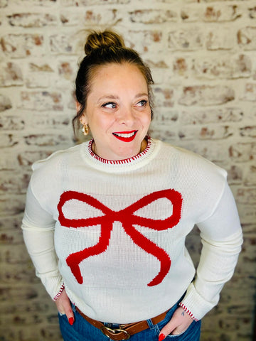 Ivory Bow Sweater